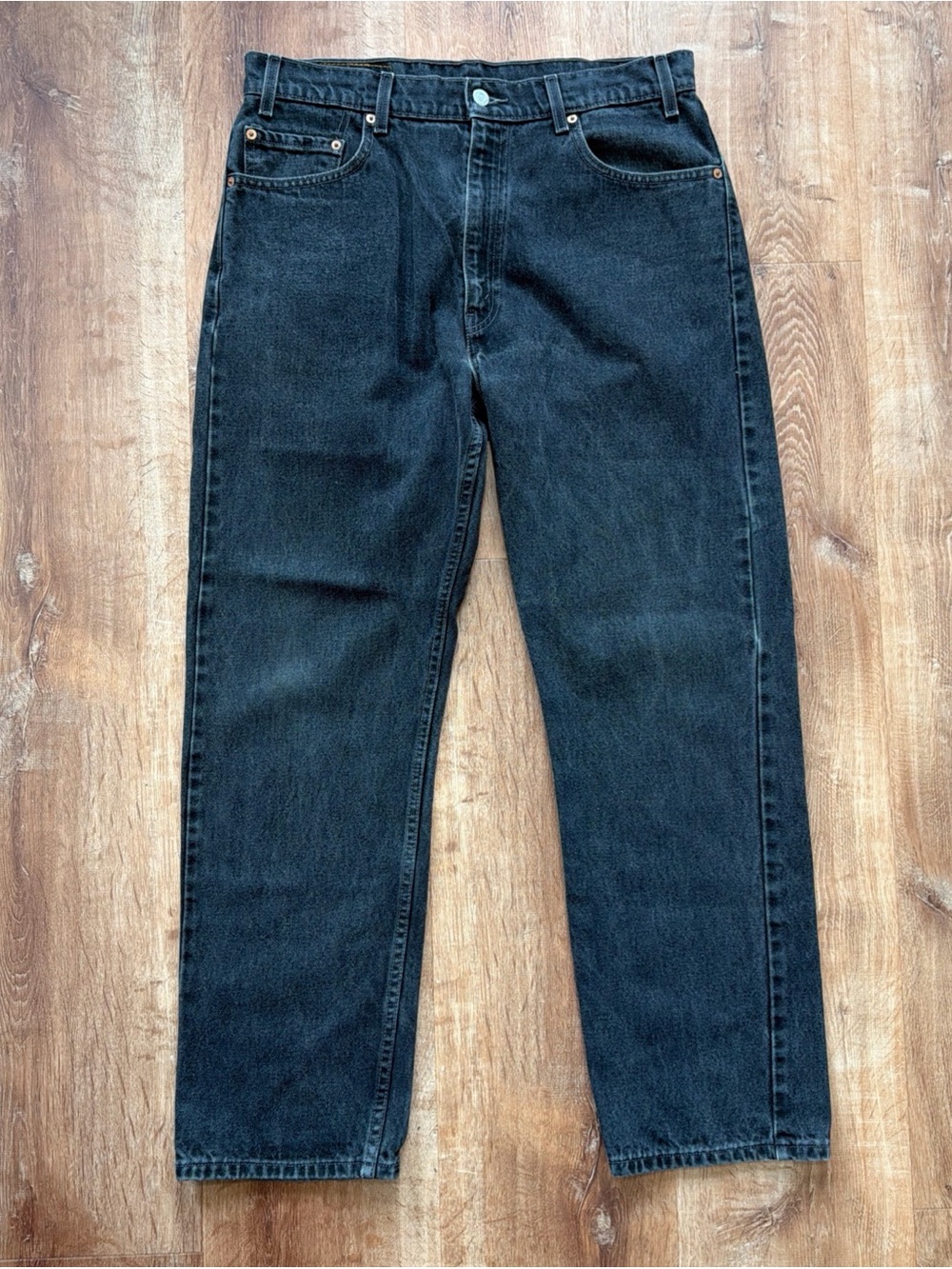 Vintage Levi’s 505 Jeans Mens Regular Fit Straight Leg Black Denim 90s Retro